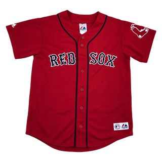 Vintage Majestic Kurt Schilling Boston Red Sox Baseball Jersey Youth Large Red