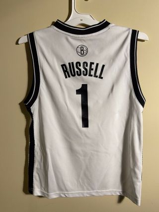 Adidas D’ Angelo Russell Brooklyn Nets Throwback Limited Edition Jersey Youth M 2