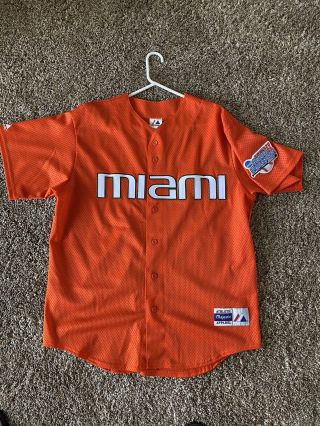 Miami Hurricanes Baseball Jersey College World Series 2004 Size Medium