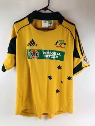 Australia One - Day Cricket Shirt Adidas Nation Jersey Victoria Bitter Volt Green