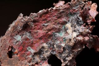 Native Copper with Cuprite on Willemite & Franklinite FRANKLIN,  NJ - Ex. 4