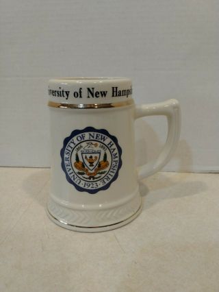 Vintage University Of Hampshire Wildcats Ceramic Beer