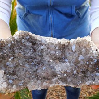 Spectacular Big 11 Inch Smoky Quartz Crystal Cluster With Goethite Inclusions