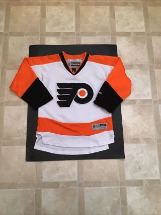 Rebook Nhl Hockey Jersey Youth Philadelphia Flyers Size Small/medium Stitched