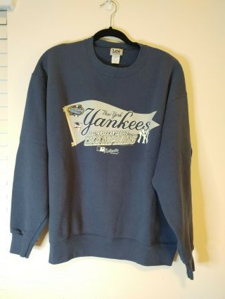 Vtg.  Lee Sports Large Ny Yankees 2003 American League Champions Sweatshirt