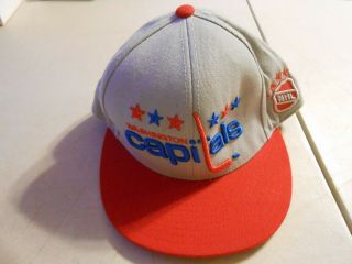 Nhl Washington Capitals Mitchell And Ness Vintage Logo Two Tone Hat Cap 7 3/8