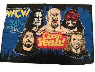 Vintage 1998 Wcw Nwo World Championship Wrestling Pillow Case Hulk Hogan,  Sting
