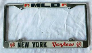 Metal Mlb York Yankees License Plate Frame