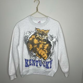 Vintage 90’s Kentucky Wildcats Uk Basketball Men’s Sweatshirt Gray M