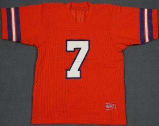 John Elway Denver Broncos Vintage Nfl Sand Knit Jersey Orange Small Macgregor