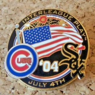 2004 Chicago Cubs Vs White Sox Interleague Play Pin July 4th C37503