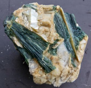 Green Tourmaline Crystals - Plumbago Mtn.  Mine - Newry,  Maine