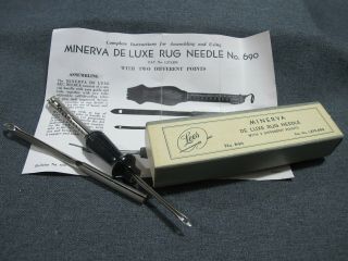 Vintage Lees Minerva De Luxe Rug Needle Set 690