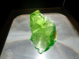Andara Crystal Glass Lime 550 Grams I36 Monatomic Crystals