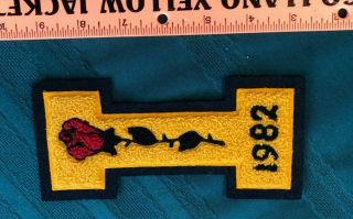 1982 Iowa Hawkeyes Rose Bowl Felt 6 " Letter For Jacket Thick