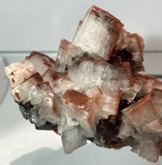 LUSTROUS HEMATITE ON CALCITE CRYSTALS: TSUMEB MINE,  NAMIBIA - CLASSIC 4