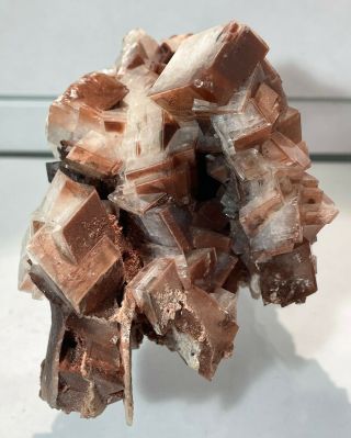 LUSTROUS HEMATITE ON CALCITE CRYSTALS: TSUMEB MINE,  NAMIBIA - CLASSIC 5