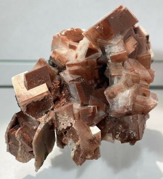 LUSTROUS HEMATITE ON CALCITE CRYSTALS: TSUMEB MINE,  NAMIBIA - CLASSIC 6