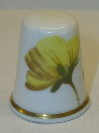 A Spode Fine Bone China Flower " Summer Meadow " Thimble The " Buttercup " 1980