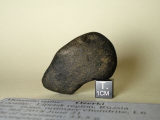 Meteorite Ozerki,  Chondrite L6,  100 Complete Stone 53,  5 G,  Fell 21.  06.  2018