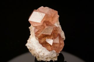 Unique Pink Grossular Garnet On Prehnite Jeffrey Mine,  Canada - Ex.  Key
