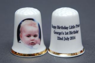 Prince George Celebrates His 1st Birthday 22nd July 2014 China Thimble B/124