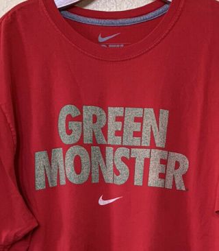 Boston Red Sox Green Monster Baseball Red Men’s T - Shirt Size 2xl Xxl