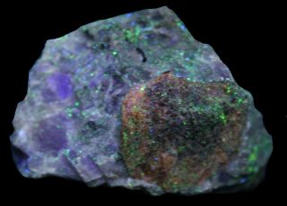 Uvite crystal fluorescent mineral,  Franklin NJ 5