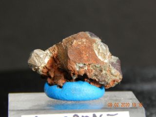 Michigan Native Vein Copper With Silver Crystals Mining Specimen Half - Breed