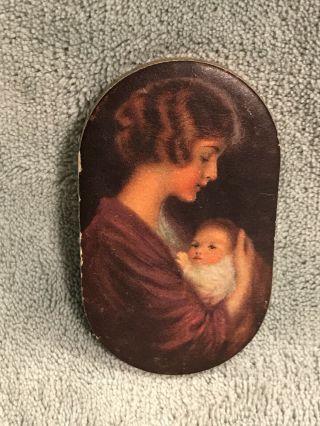 Vintage Mother Child Pin Keeper Prudential Insurance Advertising