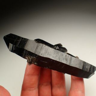 Morion Dark Smoky Quartz Double - Terminated Crystal Pridorozhnoye,  Russia