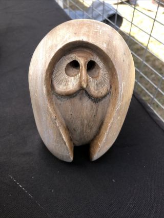 Glenn Heath Carved Soapstone Owl 8 - 1/4 " H Signed 1978 32 Sculpture Carving
