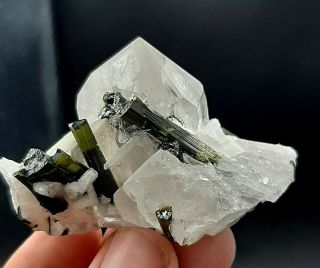 79 Gram Green Cape Tourmaline Crystals With Quartz Cleavlandite Staknl