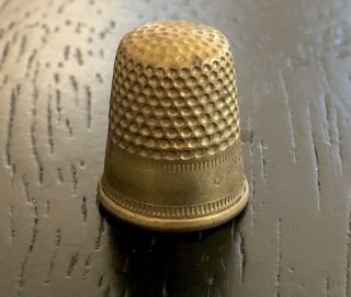 Thimble Vintage Antique German Germany 7 Sewing Thimble Brass