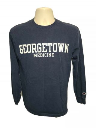 Georgetown University Medicine Adult Medium Blue Long Sleeve Tshirt