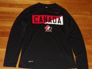 Nike Dri - Fit Team Canada Hockey Long Sleeve Jersey Mens Medium