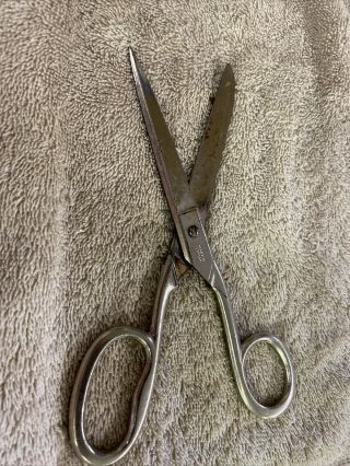 Vintage Scissors Germany 7” Sewing Crafting Stiff To Open