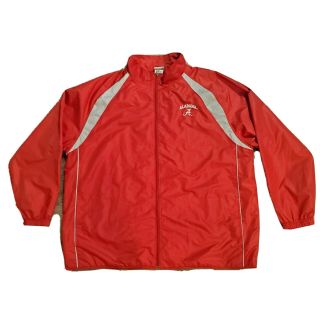 Alabama Crimson Tide Red Full Zip Jacket Windbreaker Sz Xl Pro Edge