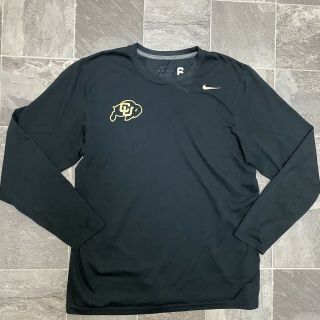 Men’s Nike Dri Fit Swoosh Logo Cu Colorado Buffaloes Long Sleeve Shirt Sz L