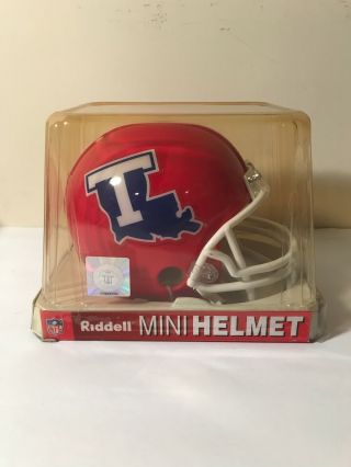 Riddell Louisiana Tech Bulldogs College Football Mini Helmet Ncaa - Box Damage