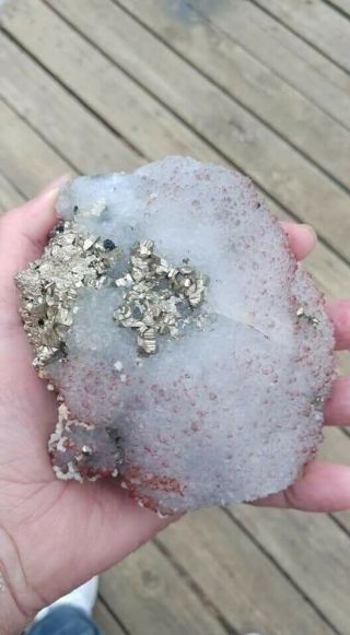 Cluster Of Amethyst Pyrite And Quartz Large Rare Piece
