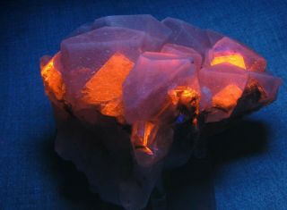 7.  8 Lbs Bright Fluorescence Calcite From Leiping Mine Hunan,  China