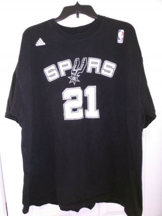 Nba San Antonio Spurs Tim Duncan Adidas T - Shirt Men 