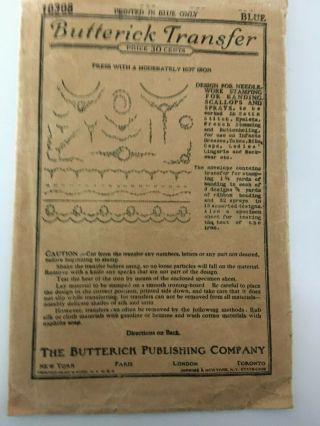 Vintage Butterick Embroidery Pattern