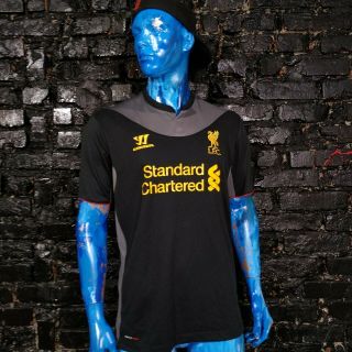 Liverpool The Reds Jersey Away Shirt 2012 - 2013 Black Grey Warrior Mens Size Xl