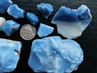 Rimrock: 1.  30 Lbs Rare Idaho Blue Seam Opal Rough