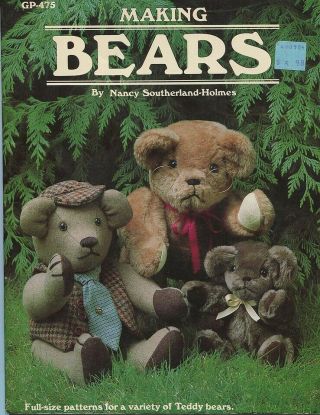 1983 Vintage Making Teddy Bears Sewing Pattern Book Variety - Fake Fur - Fabric