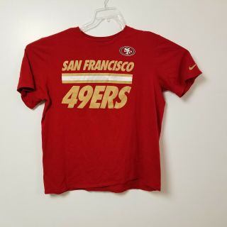 Nike San Francisco 49ers Mens T Shirt Xxl 2xl Red Gold Short Sleeve Adult Nfl