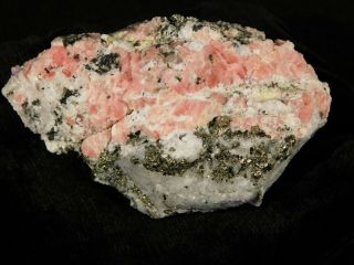 Bright Rhodochrosite With Sphalerite & Pyrite Sweet Home Mine Colorado 179gr