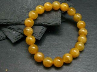 Heliodor Golden Beryl Bracelet 7 Inches 10mm Round Beads